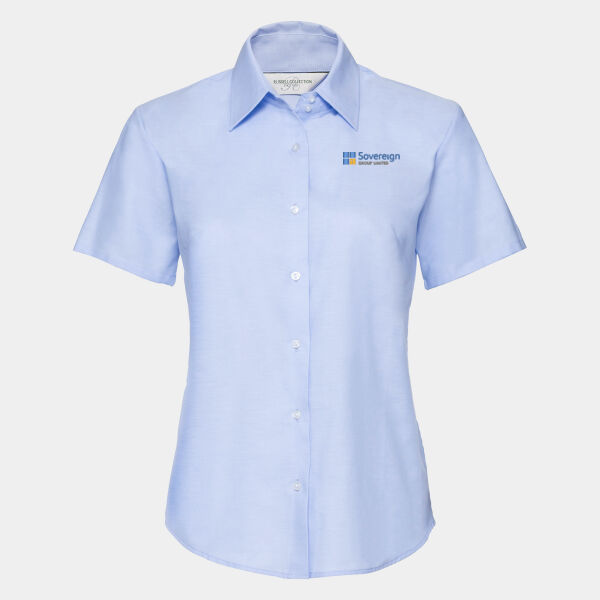 J933F - Womens Short Sleeve Oxford Shirt Thumbnail